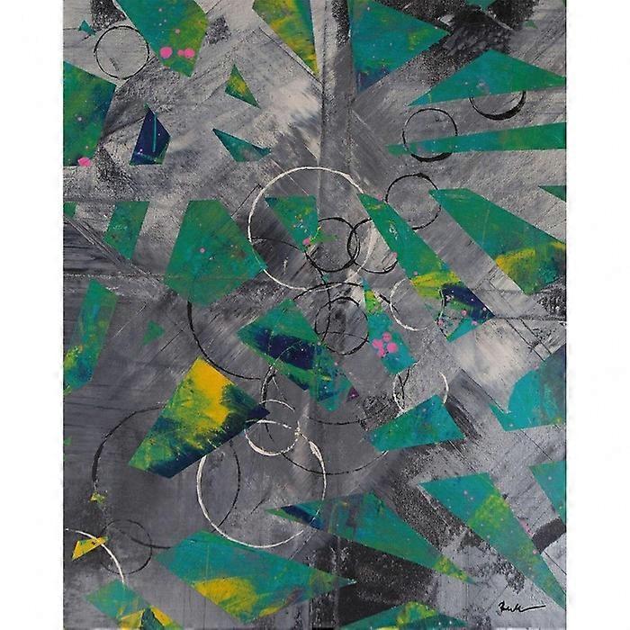 Anna Bernad Greens And Blacks Canvas Print