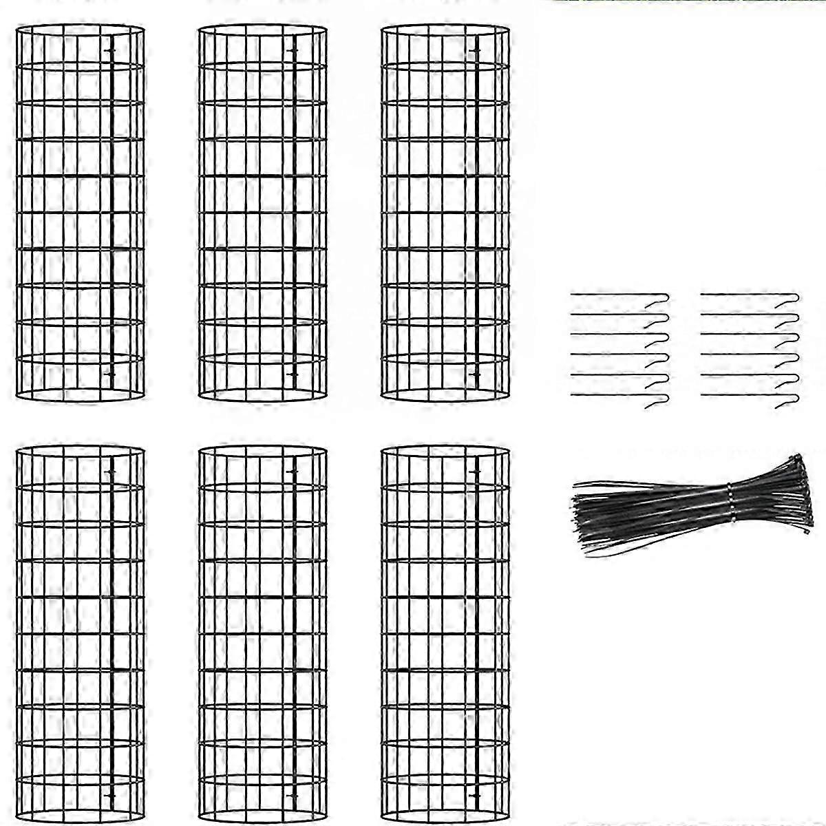 Tree Trunk Protector, 6PCS Plant Guard Protectors with Zip Ties&Stake