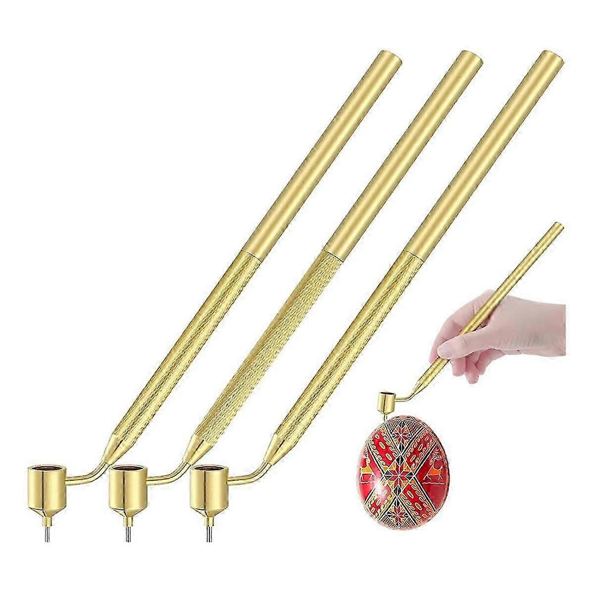 3 db-os Pysanka forró viaszos rajztoll készlet dekoratív művészethez húsvéti tojásokhoz Pysanky Supplies