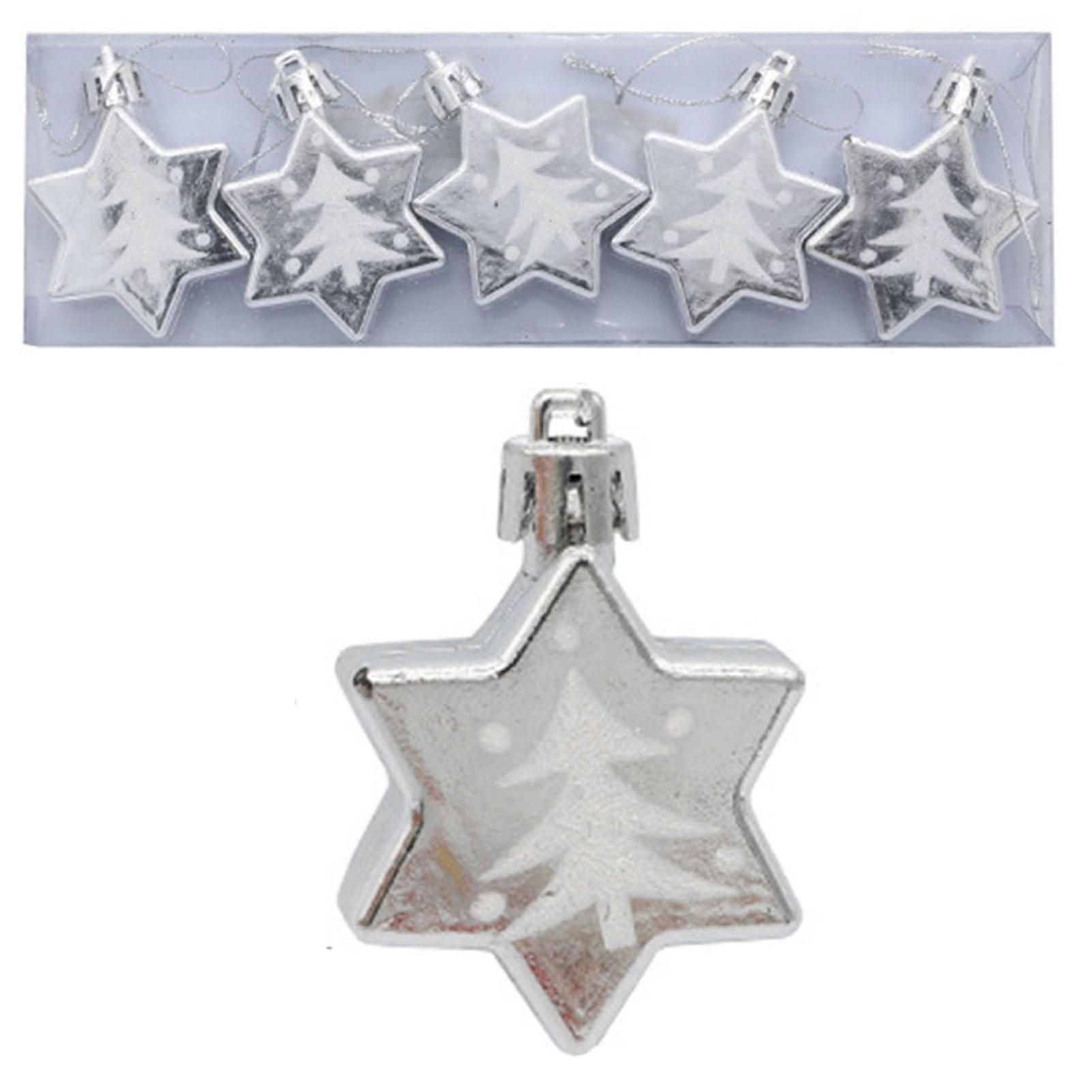 Christmas Hanging Ornaments Electroplating Colored Tree Painted