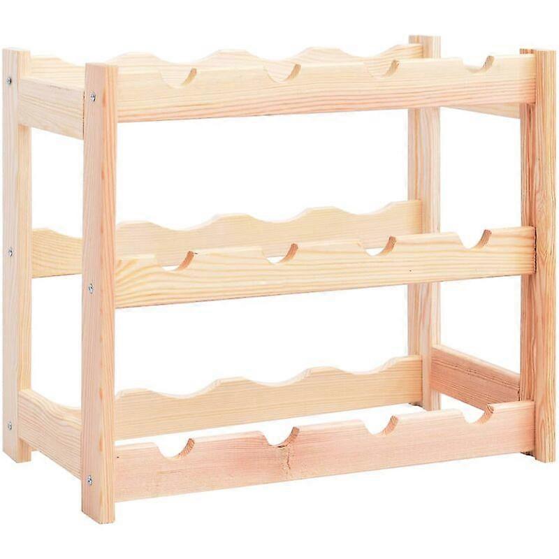 Wine Rack for 12 Bottles Pinewood