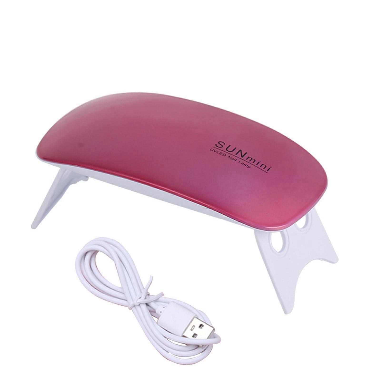 Mini Handheld Foldable Machine Nail Bake Drying UV Curing Light Therapy 6 Lamp Beads 60S/120S Timing