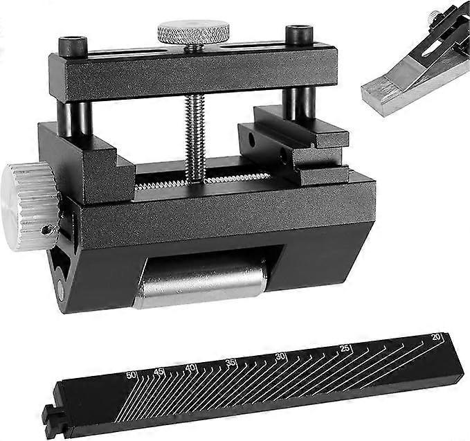 Knife Sharpening Guide Wood Chisel Sharpening Guide Adjustable Angle Metal Sharpening Guide with Protractor Sharpening Angle Guide for Planers Blades