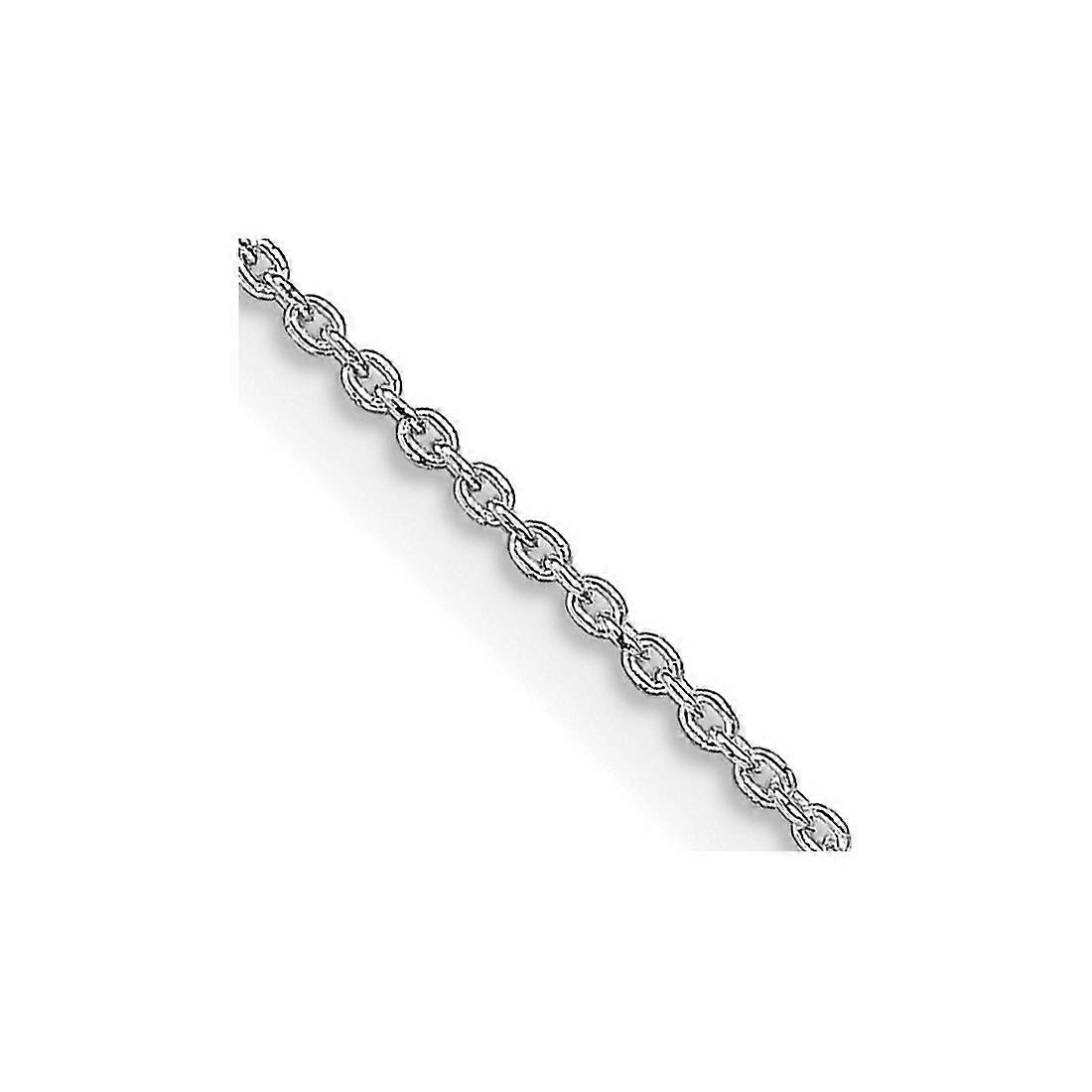 Colar de prata esterlina 925 com banho de ródio, corrente de 1 mm com extensor de 5 cm (2 polegadas), para mulheres e homens - Comprimento: 45 cm (18 polegadas).