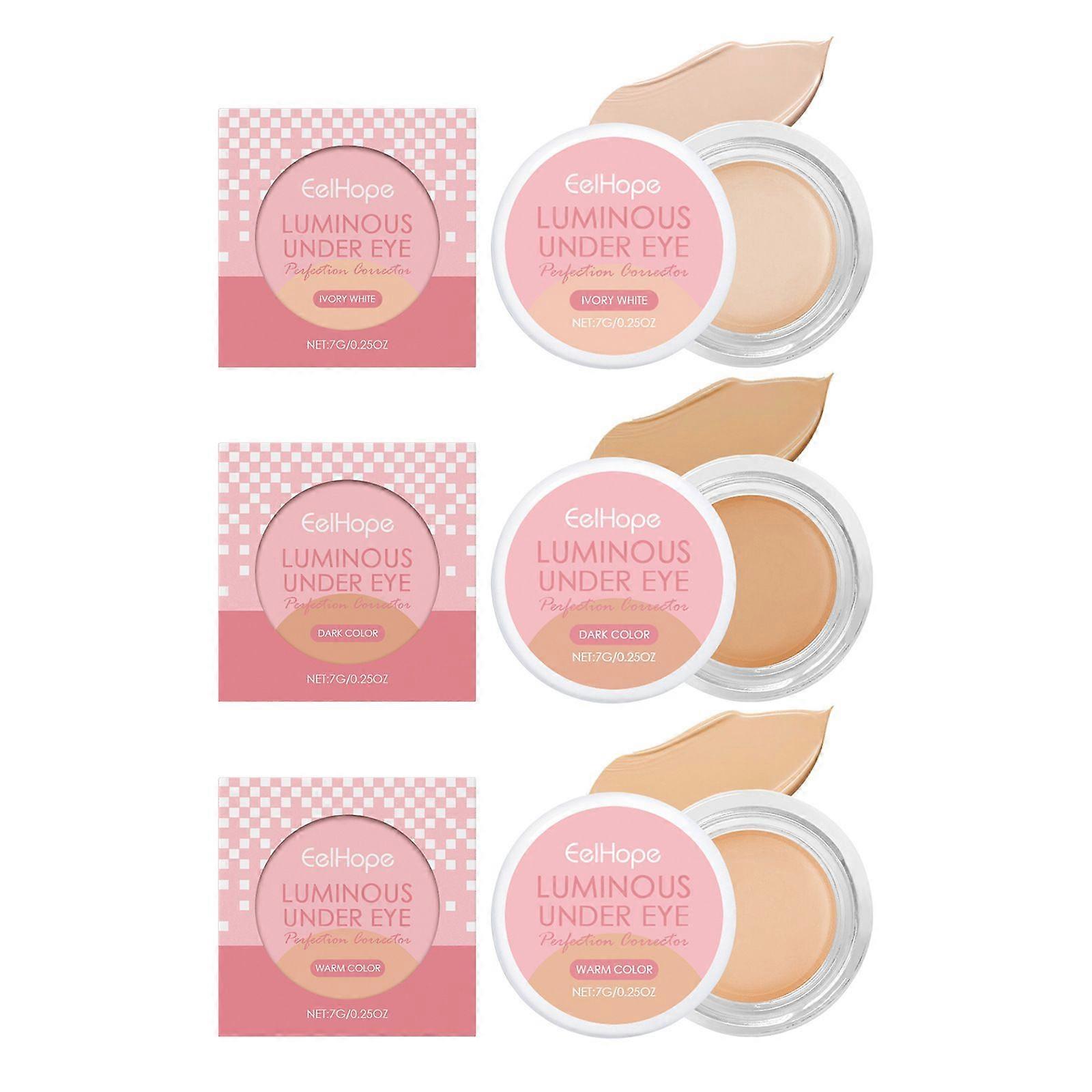 Under Eye Brightener, Brightening Cream Concealer, Under Eye Color Corrector, Hydrating Makeup, Waterproof and Moisturizing, Covers and Brightens Dark
