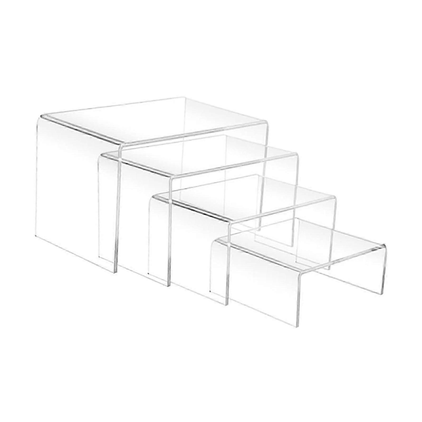 Acrylic Display Riser Clear Acrylic Riser Set for Figures Retail/shop Wallet
