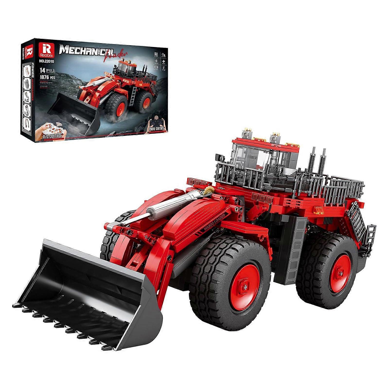 Reobrix 1:16 Scale RC Bulldozer Building Set, 4WD Differential Lock & Hydraulic Blade Control, 1876PCS Engineering Model Kit for Adults & STEM Teens 1