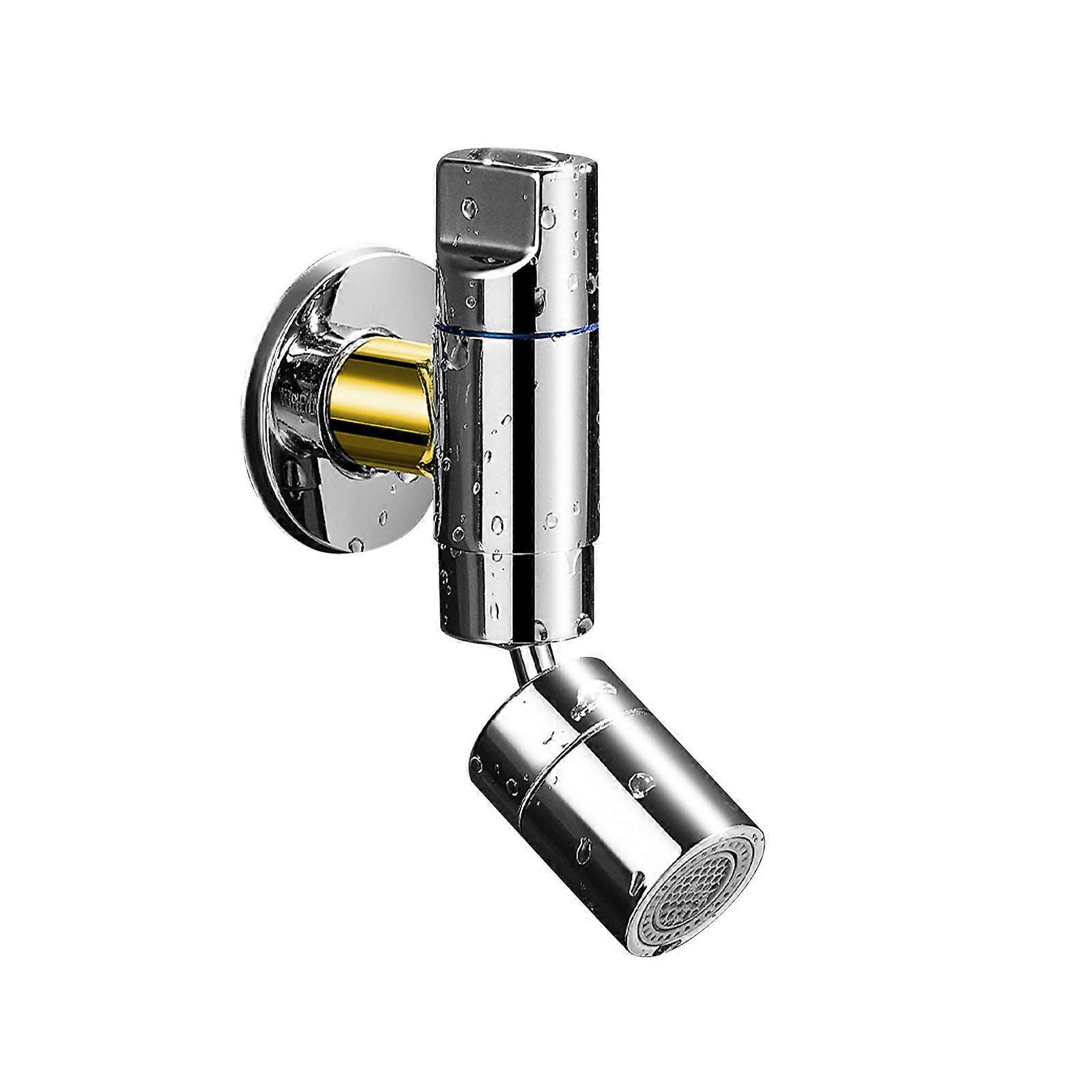 Versatile Mini Sink Tap Easy to Install & Space saving Brass Tap with Adjustable Water Flows Suitable for Cleaning silver
