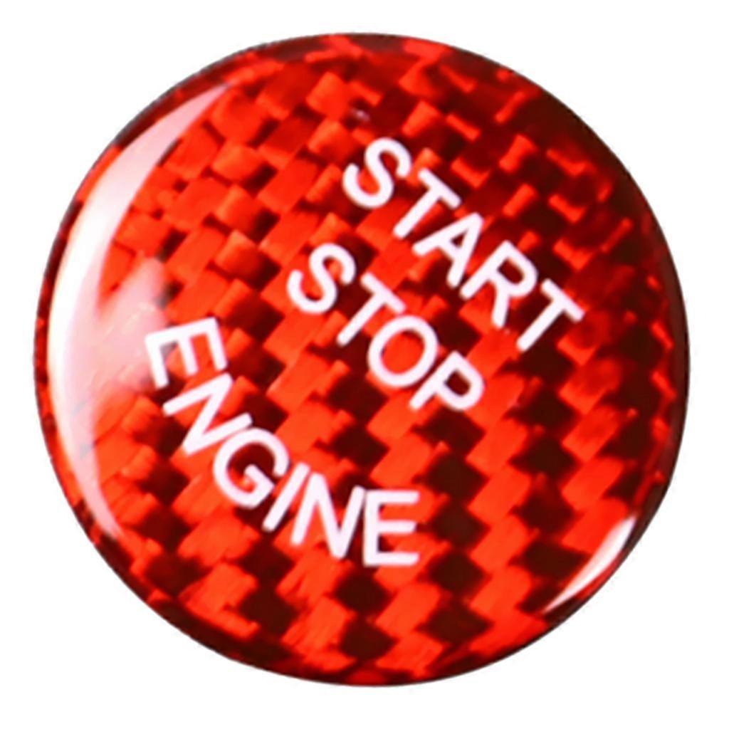 GENUINE CARBON Cover Engine Start Stop Push Button RED for F/G Chassis