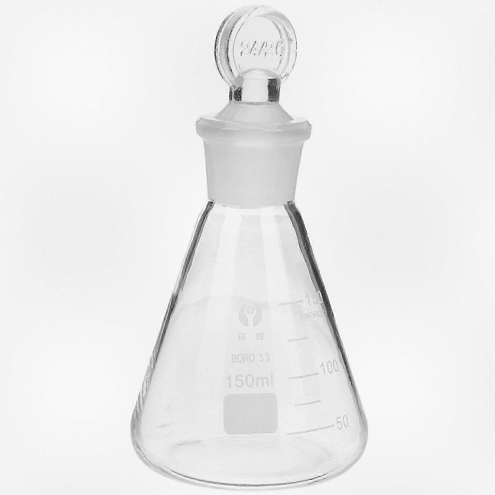 Laboratory Erlenmeyer Flask - Glass Chemistry Glassware for Chemical Experiments and Scientific Research Use