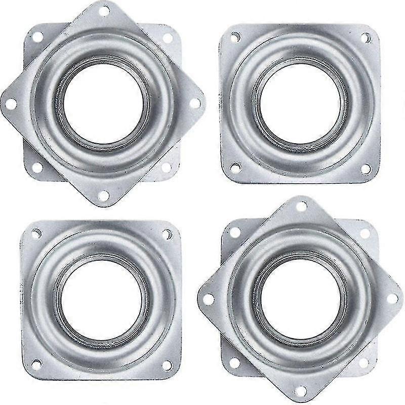 Pacote com 4 Rolamentos Quadrados de 2 Polegadas Lazy Susan para Toca-discos Placa Giratória Pesada -C