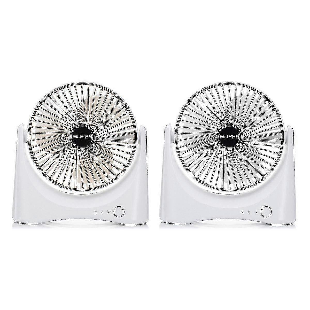 Mini Usb Desktop Fan Rechargeable 3 Speed Portable Handheld Travel Home Office