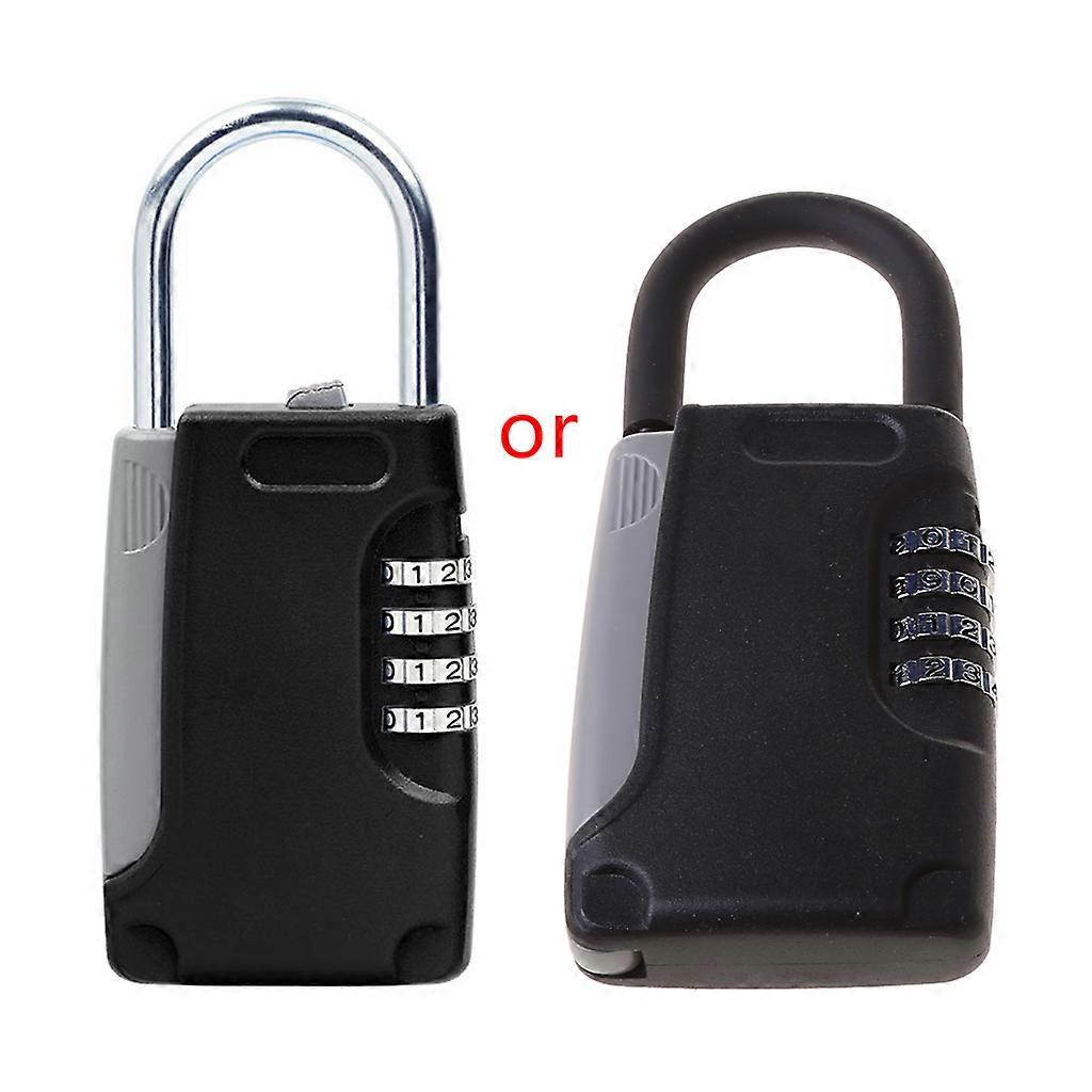 for Key Storage Lock Box Safe Box Keys Storage Box Padlock Use Password Lock Alloy Material Keys Hook Security Organizer   62*135*22mm Black