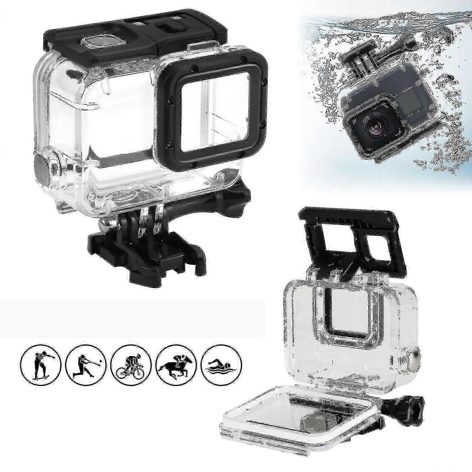 Durable Waterproof Case for Action Cameras with Underwater Support