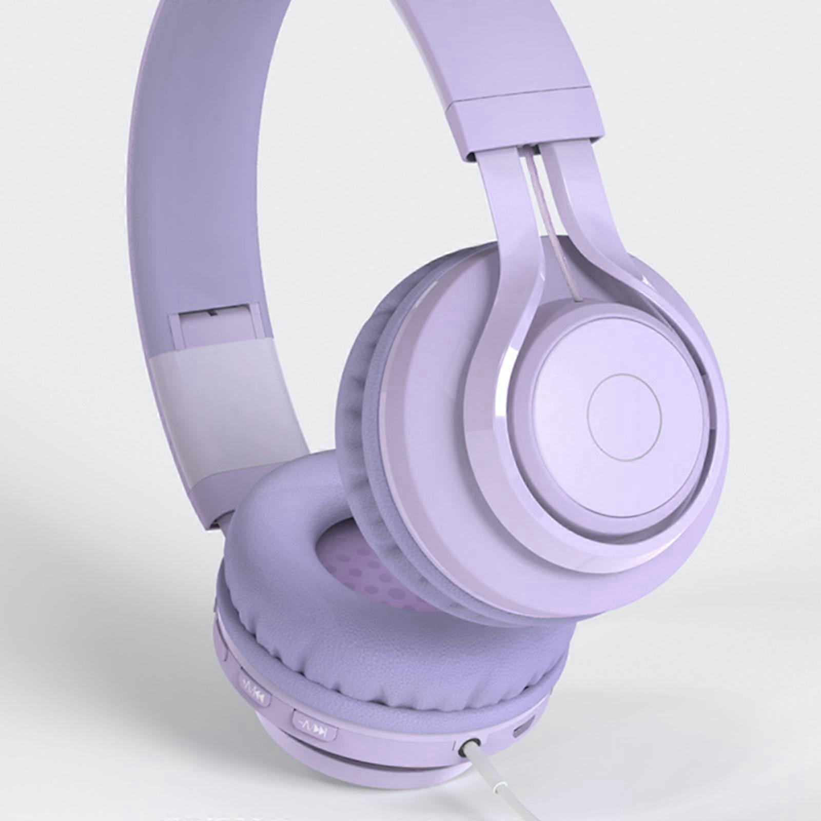 Kids Wireless BT5.3 Headphones with RGB Lights, Safe 85dB Volume, Foldable Design