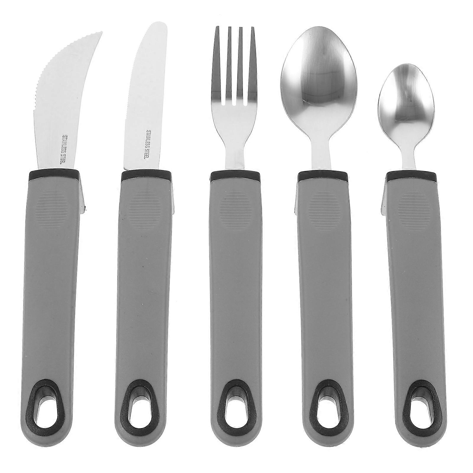 Functional Dining Utensils Set Promoting Comfort and Independence