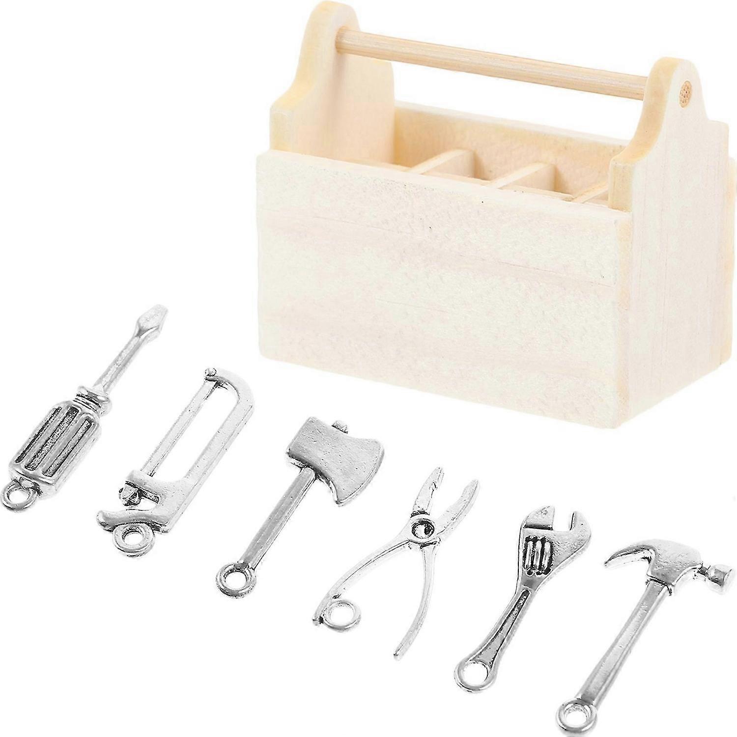 1 Set of Miniature Tools Model Doll House Decoration Simulation Mini Tools Tool Box