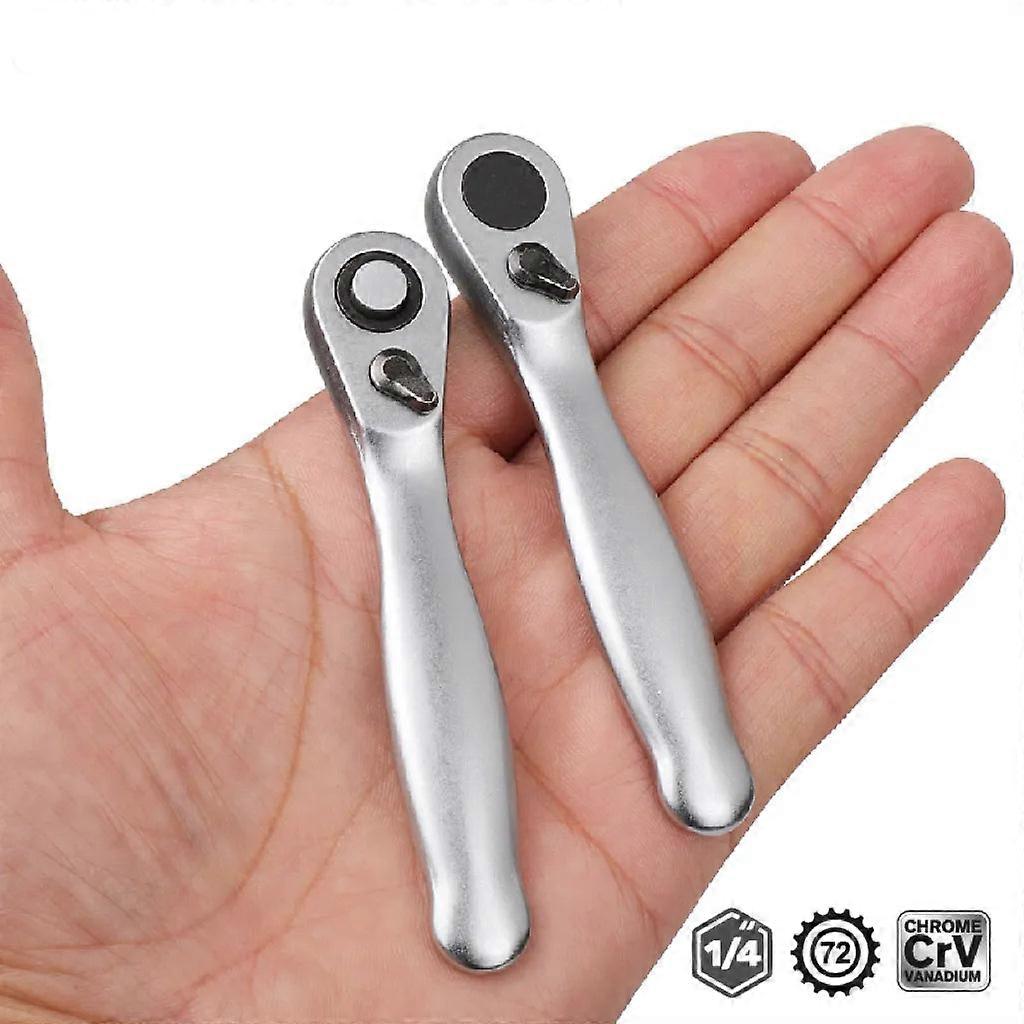 Mini Treble 1/4 Ratchet Wrench Double Ended Quick Socket Ratchet Wrench