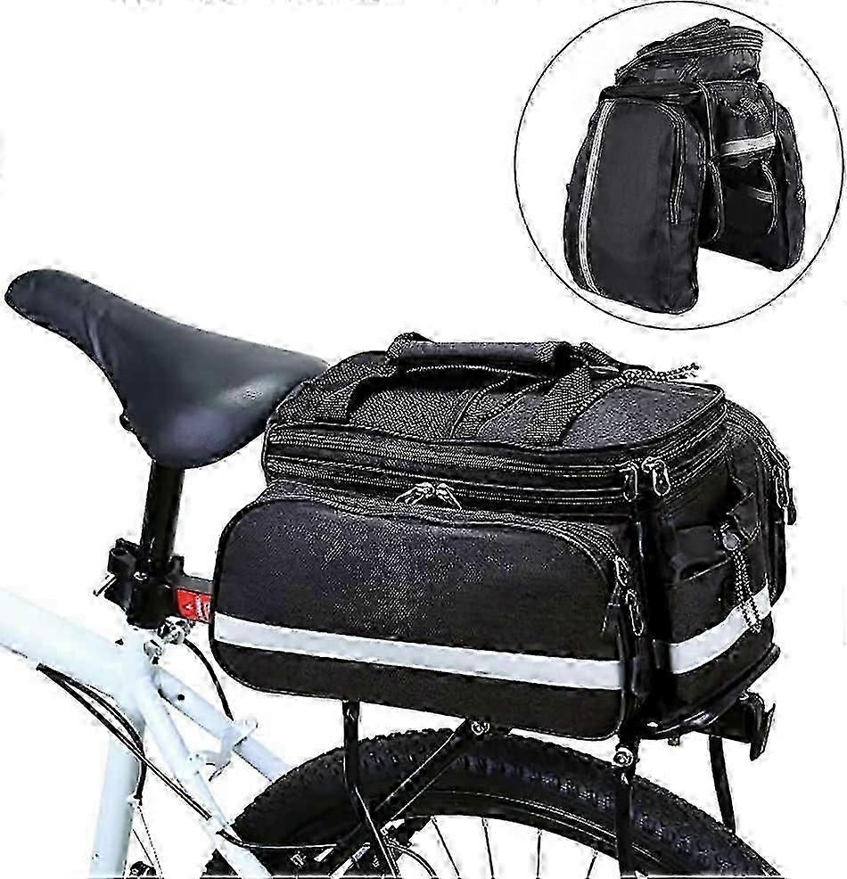 High-Quality Cycling Gear: Waterproof Multi Function Bike Rear Bag, Solid Structure Ensures Durability, Expandable Compartment For Enhanced Storage
