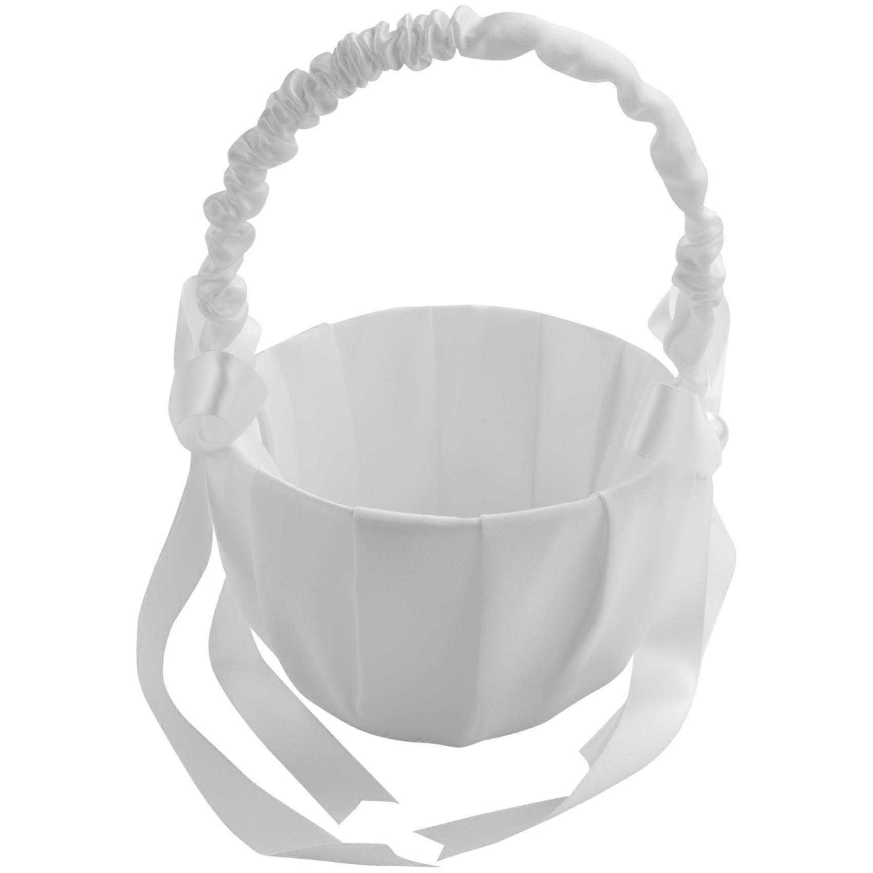  White Satin Bowknot PEARL Wedding Ceremony