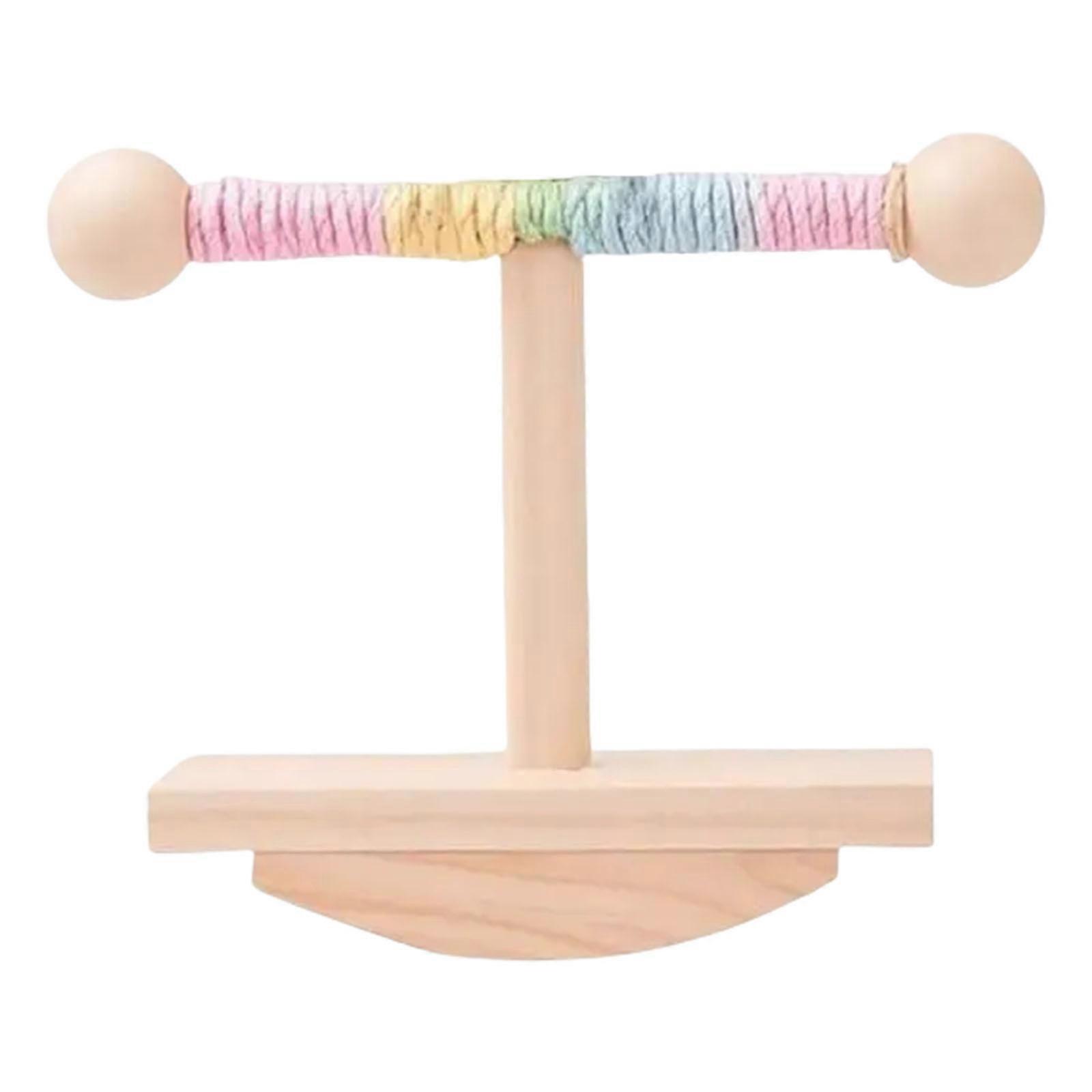Natural Wooden Parrots Activity Platform Training Balance Development Tool for Foraging Climbing And Behavioral Training