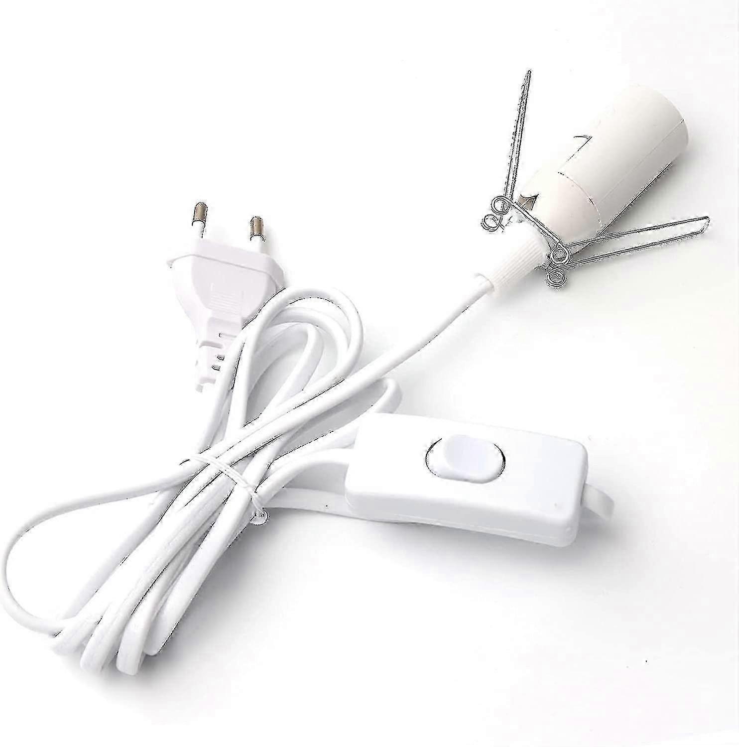 2024 ソルト ランプ ケーブル スイッチ付き - E14-1.8M - ソルト ランプ用ホワイト ソケット