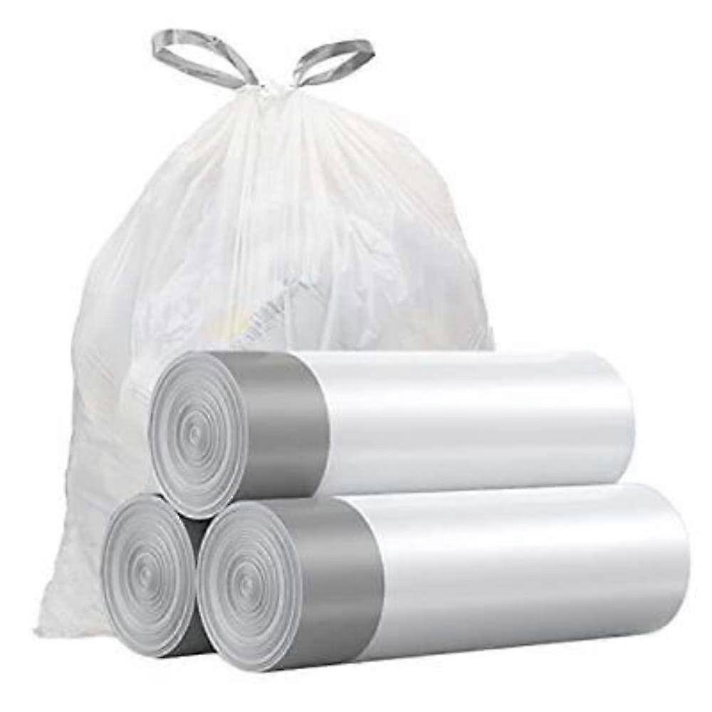 4 加仑垃圾袋，小垃圾袋4 加仑抽绳，独立无味，白色