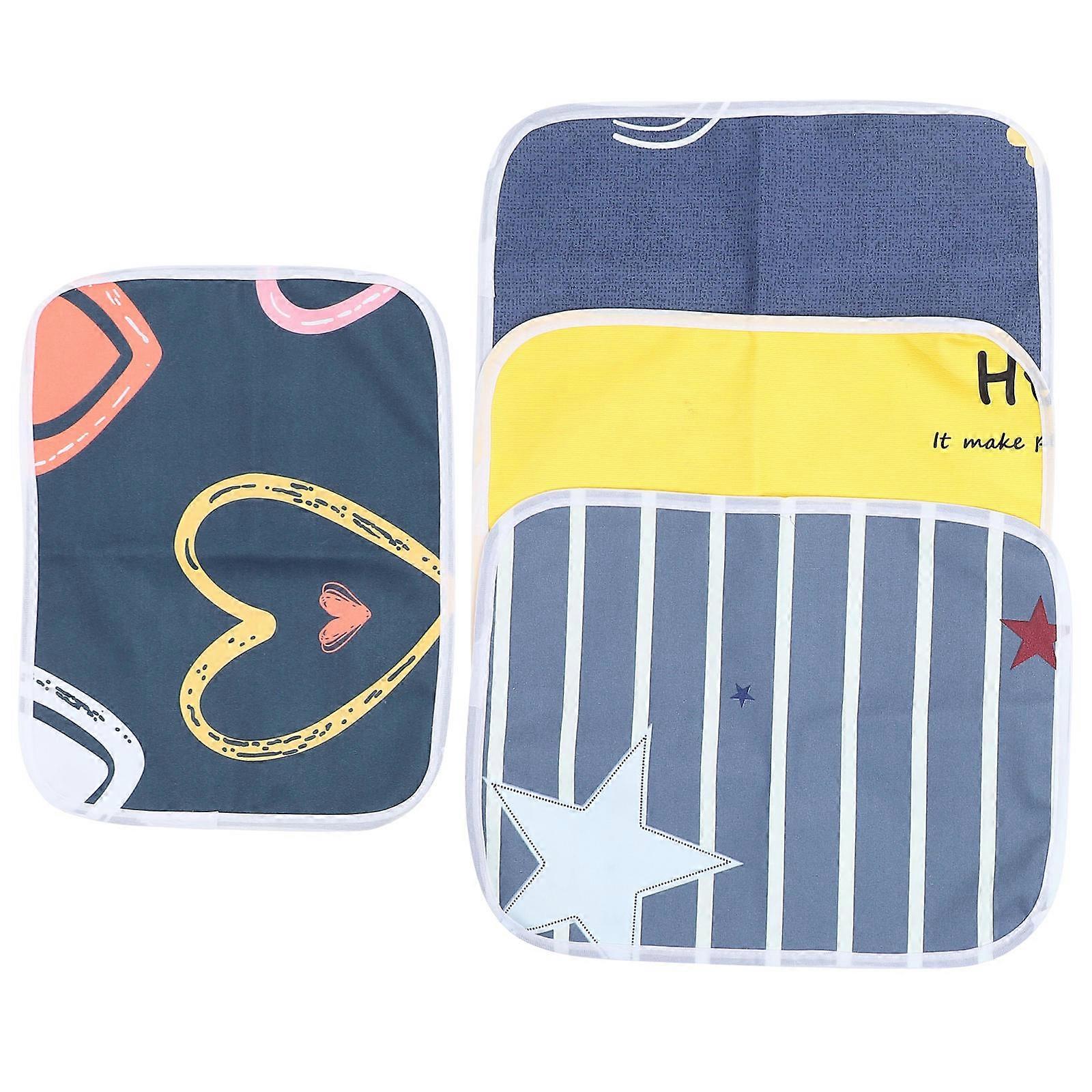 4pcs Washable Hamster Cage Liners Pee Pads for Small Pets, Soft Training Mats for Guinea Pigs and Rodents, Reusable Cage Bedding for Clean & Dry