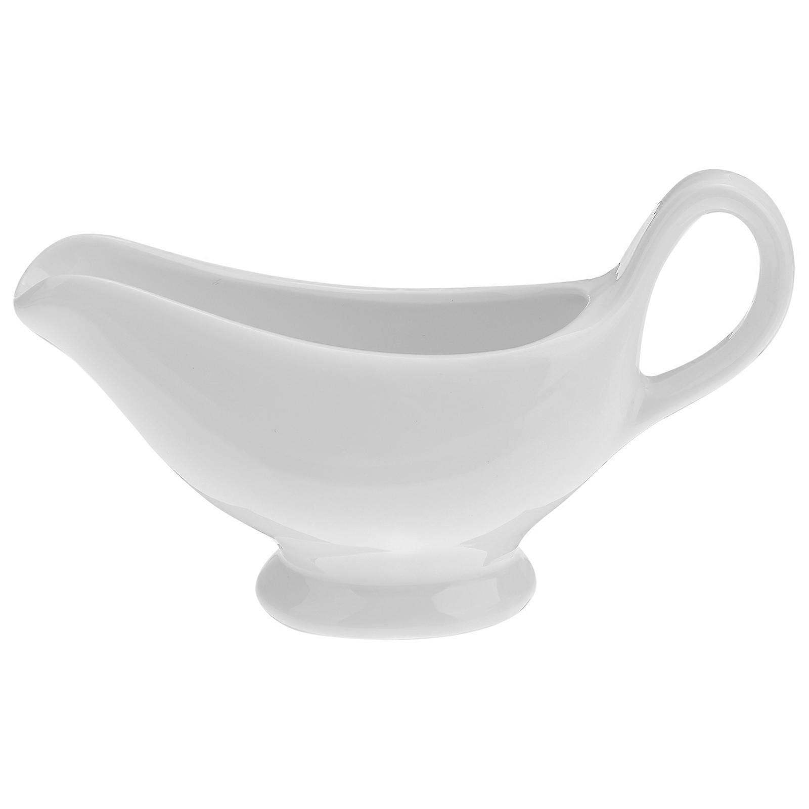 Ceramic Gravy Boat Porcelain Sauce Container for Hot Cold Sauces Salad Dressings Broth Serving Home Restaurant Use