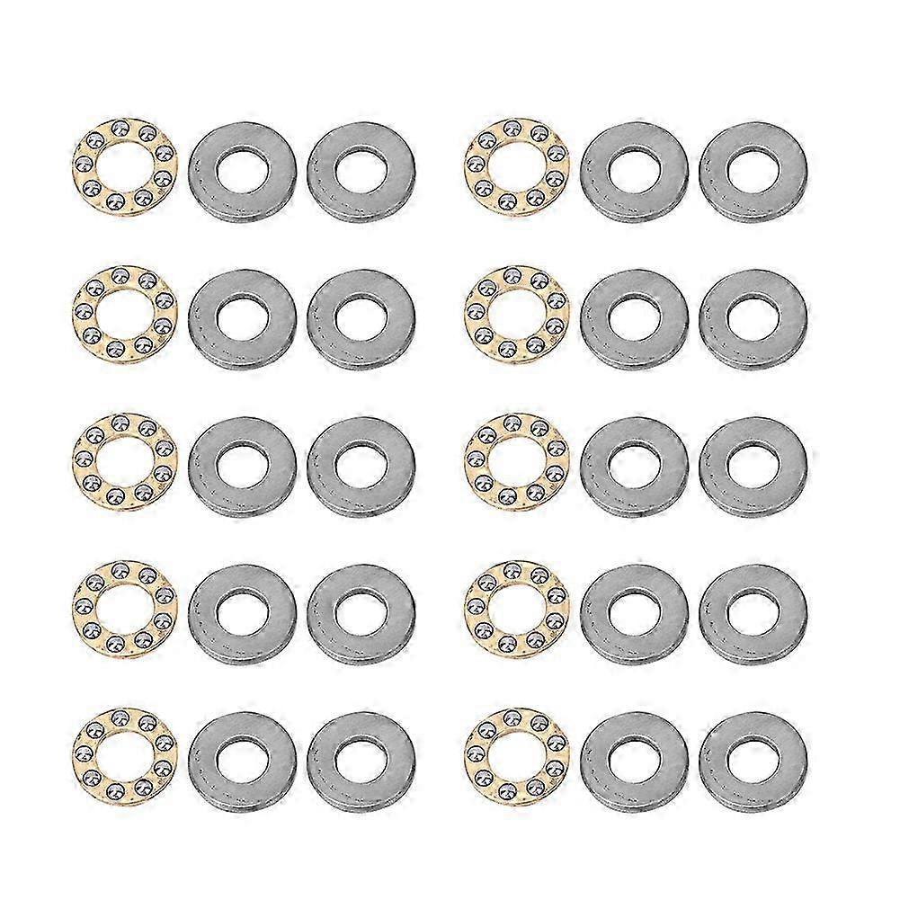 10st Hög Precision Mini Thrust Kullager Stål Set (7x13x4.5mm)