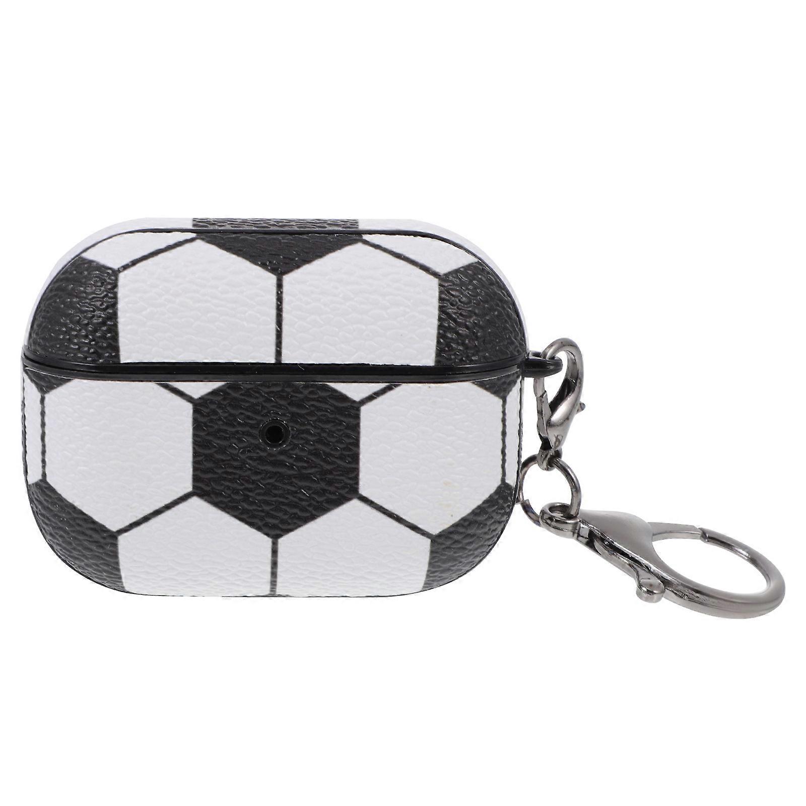 Wireless Football Pattern Earphone Case Protective Cover Shockproof Scratch Resistant Stylish Durable Accessory for Safe Storage