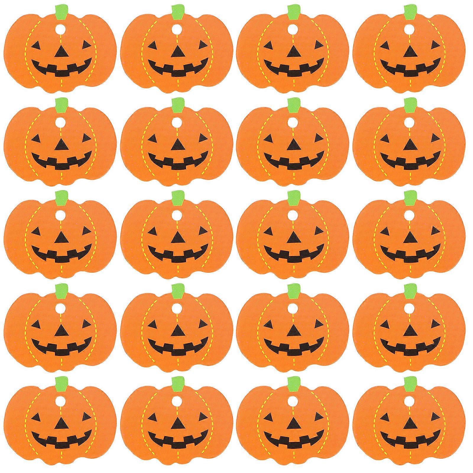 Hanging Decoration Pumpkin Design Paper Tag High-Grade Paper 4.5X3.5CM Halloween Items 50Pcs