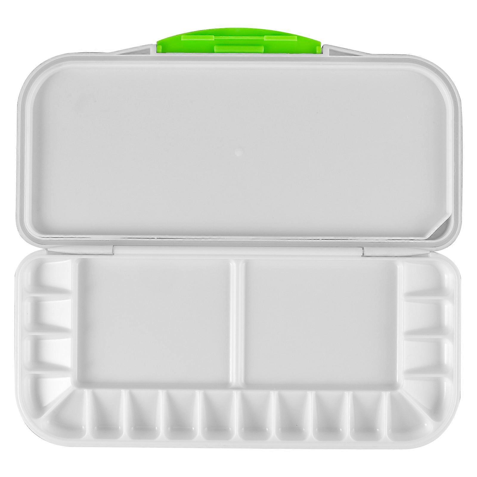 Pigment Portable Box Painting Color Mixing Box Silver Rectangular Simple Design Travel Painting Home and Studio Use 1Set