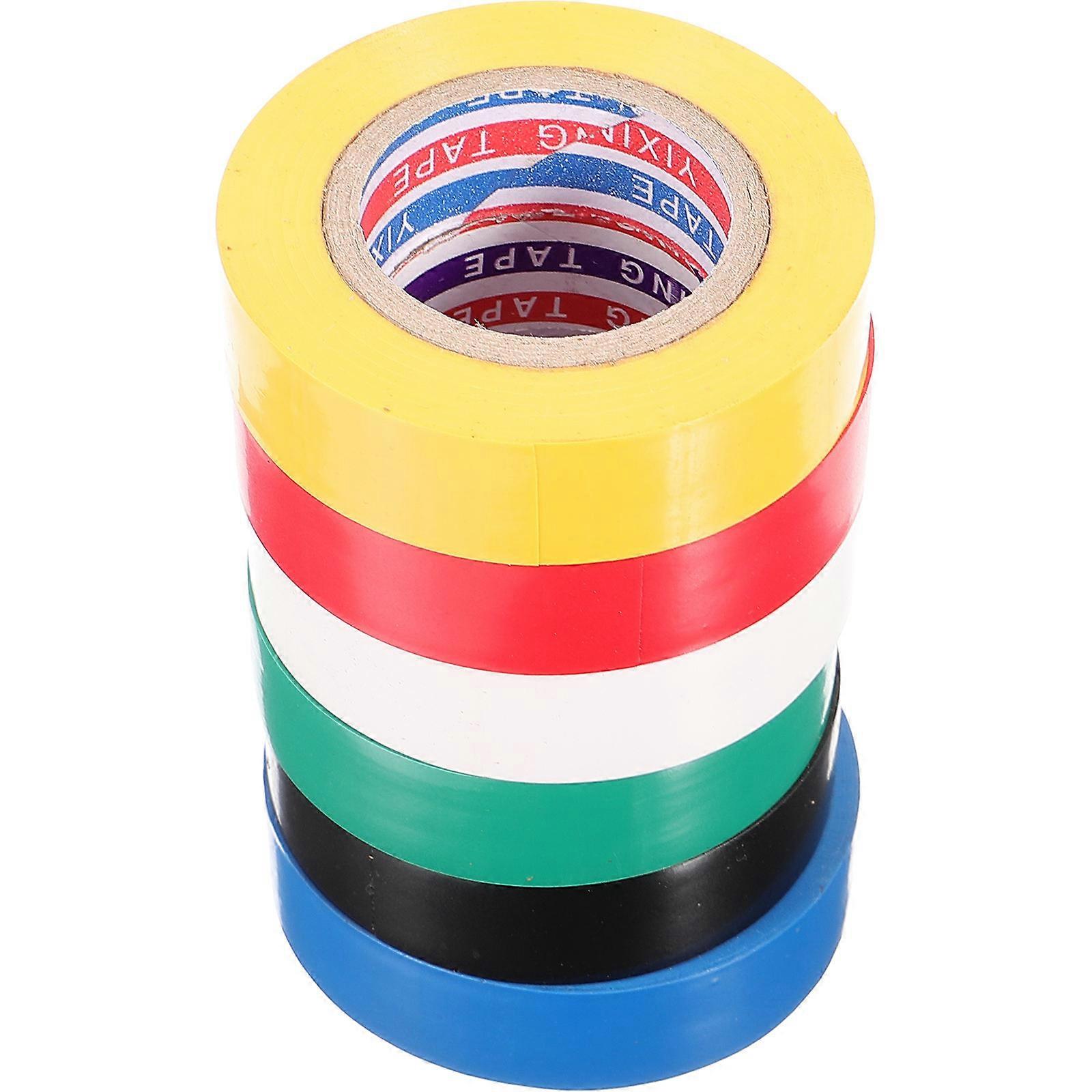 6 Rolls Assorted Electrical Insulation Tape Set for Wiring and Electrical Work – Durable, Heat Resistant Adhesive Tape for Home and Industrial Use