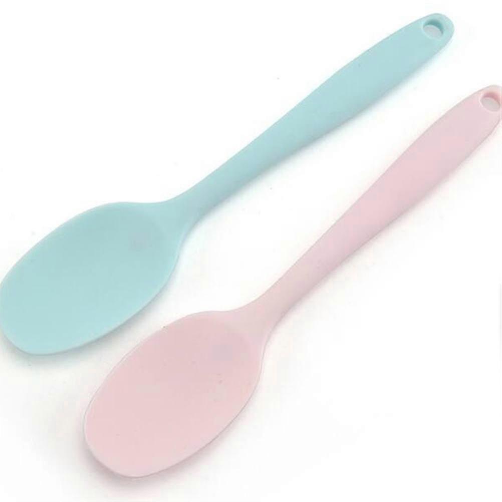 Buffet Serving Spoons Silicone Rice Spoon Ergonomic Handle for Catering Services Pink 8.1 1.7 0.8in 4Set