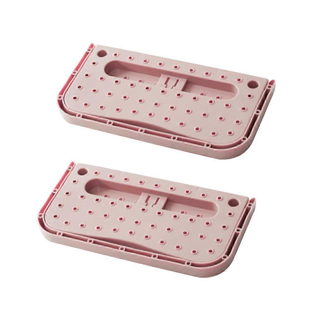 Over-The-Door Shoe Organizer Wall Mounted Hangers Plastic Rectangular Simple Sticky Slippers Storage 28x14x2cm 2Pcs
