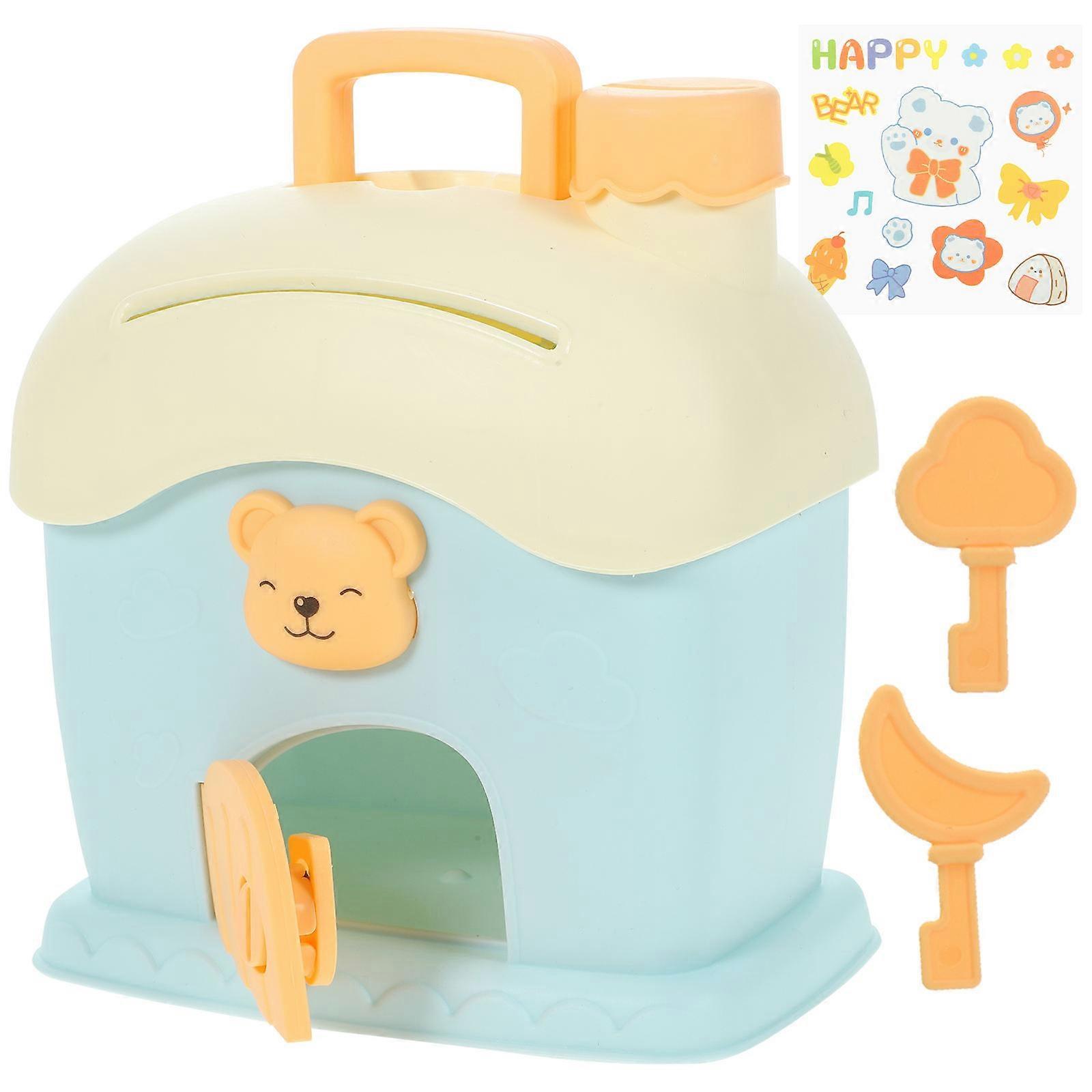 House Shaped Money Box Cartoon Coin Bank Unbreakable Money Container For Girls Birthday Party 1Set