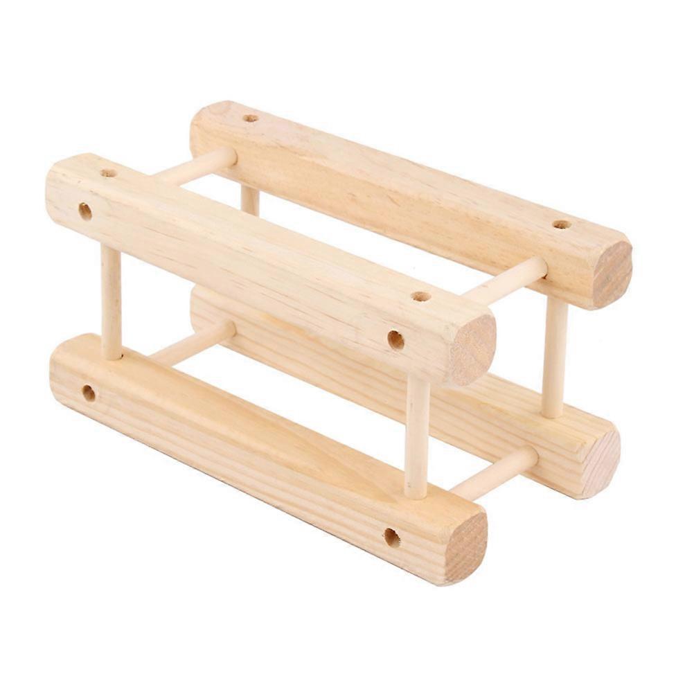 Wooden Wine Rack for Storage Use Beige Timber 2 Bottles Size 7.5x4.5 Inches