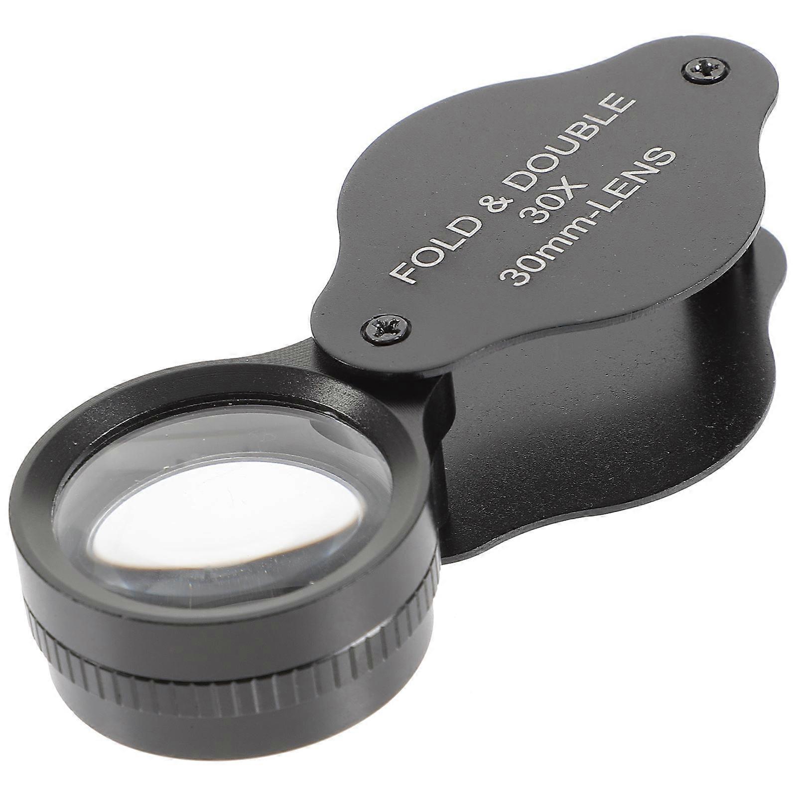 Hand Held Magnifier 30X Portable Magnifying Glass for Elderly Magnification 1Pack