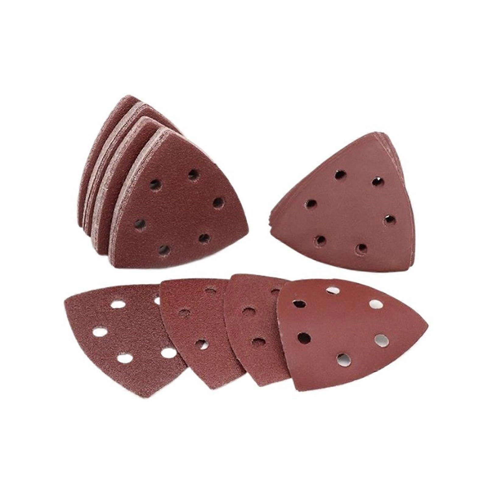 Sand Sheets Grinding Polishing Pads, 100PCS Triangular Disc 90mm Hook Loop Sandpaper(60)