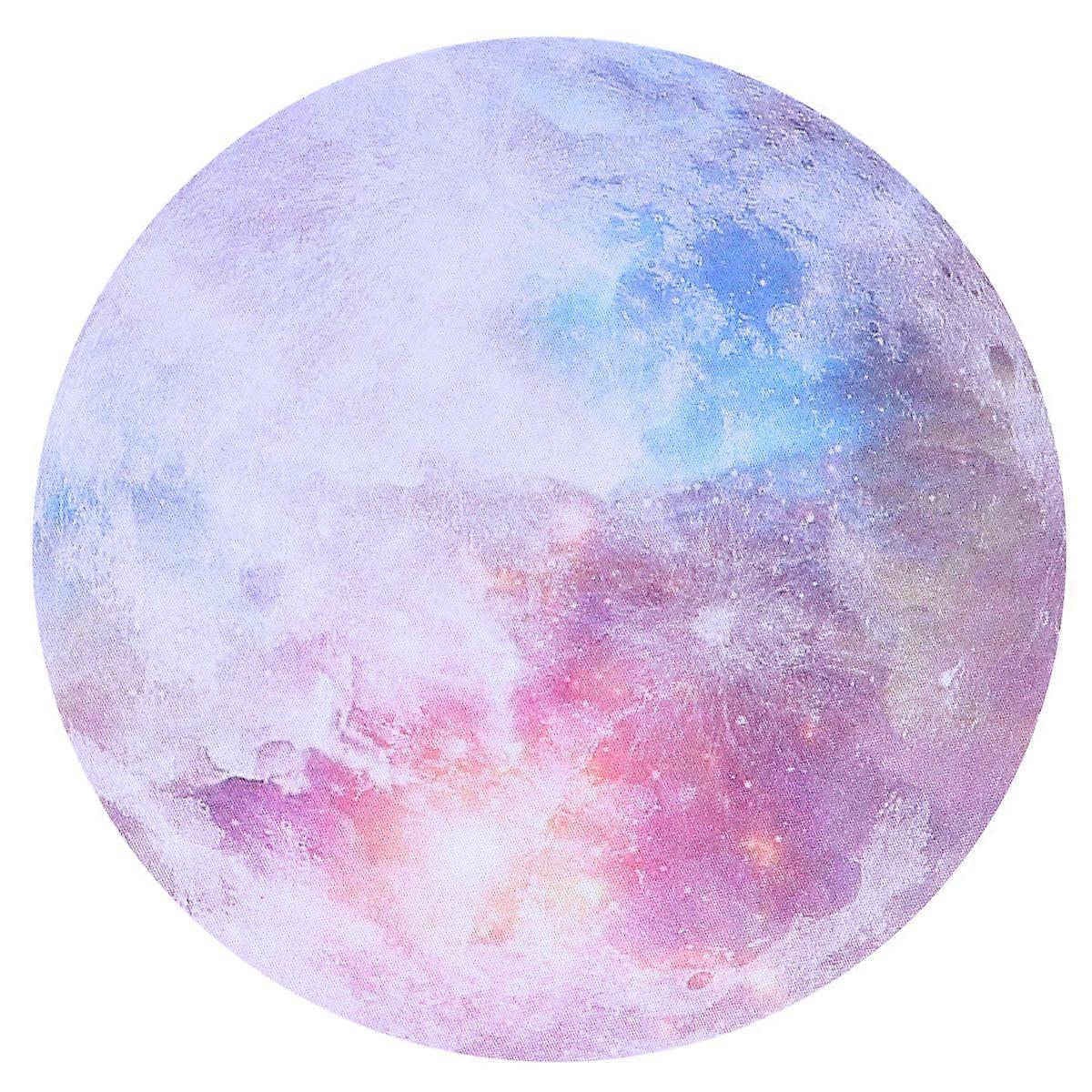 Mouse Pad Round Rubber Anti-Slip Wrist Support Rainbow for Home Use 1Pack