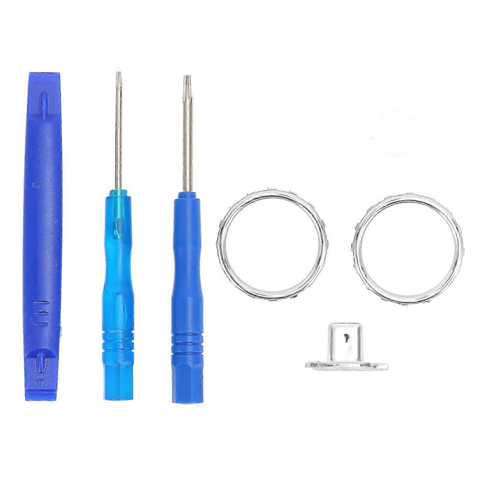 Decorative Accent Rings for Xbox Elite Series 2 Controller Matte Chrome Switch Buttons Replacement Parts Silver