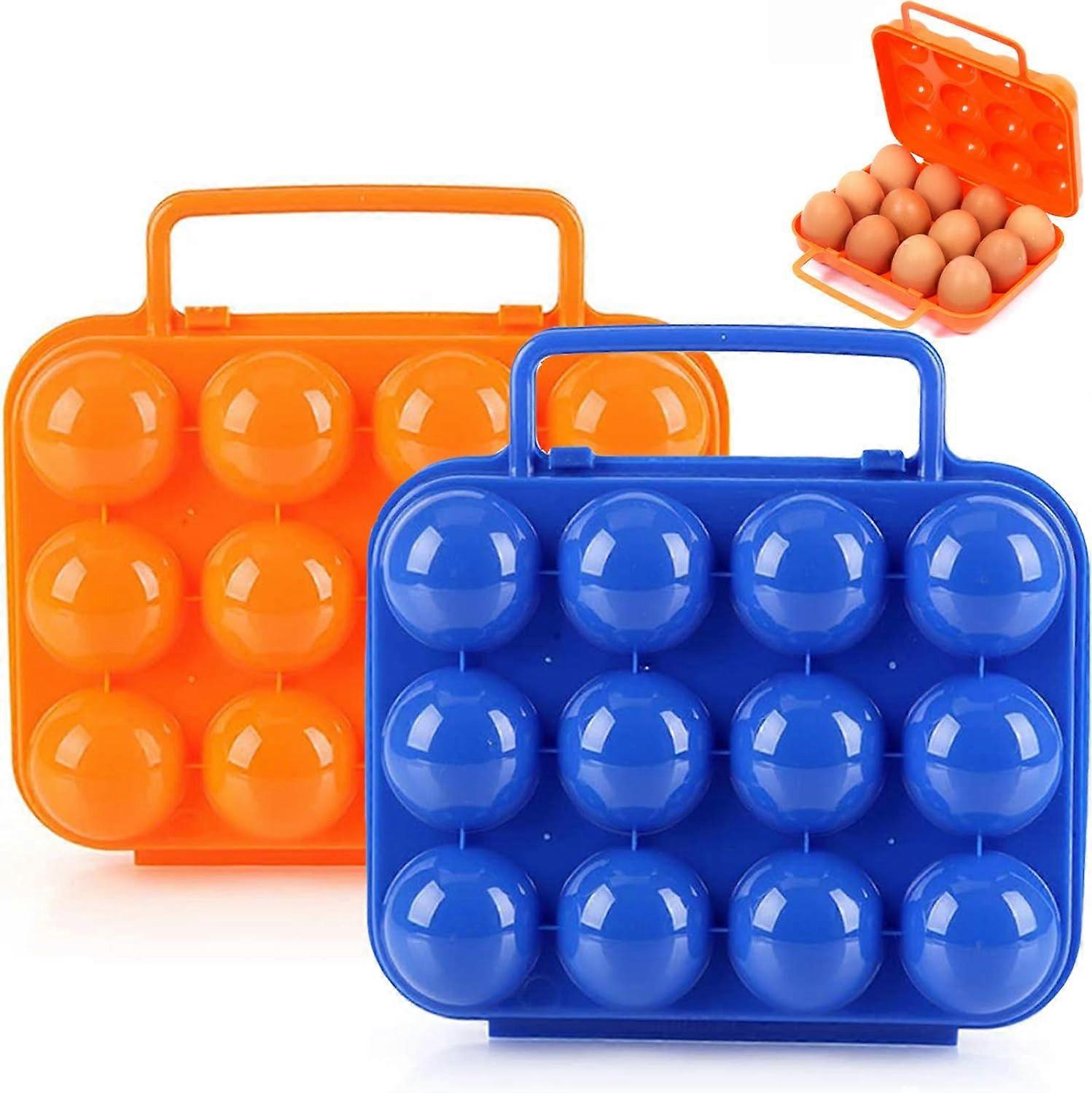 2pcs Egg Storage Box Plastic Egg Container With Lid
