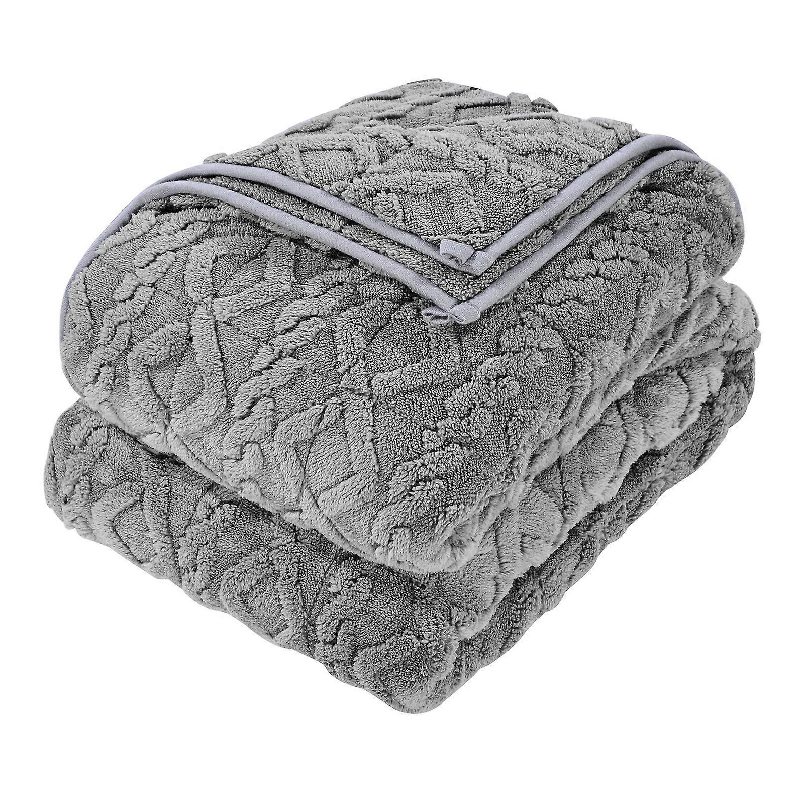 Gewichtsdecke, 20 lbs, 60 x 80 in Queen Size, Sherpa Fleece Heavy Blanket mit Glasperlen, für 200-250 lbs Erwachsene, grau