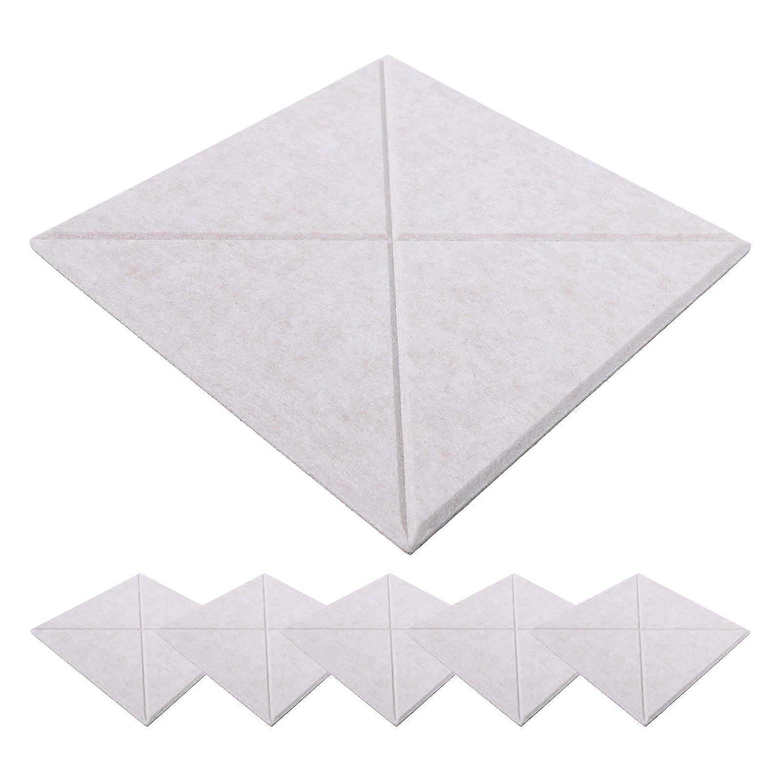 الحشو الصوتي والدليل على لوحات الحائط الصوتية تصميم الأخدود الثلاثي استخدام داخلي ألياف البوليستر الحد من الضوضاء 6 قطع