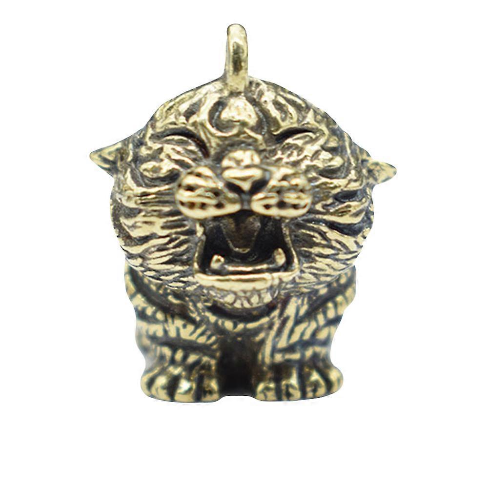 Jewelry Accessories Pendants Auspicious Tiger Keychain Pendant Daily Use Assorted Color Brass Diy Decorative Pendant 1Pc