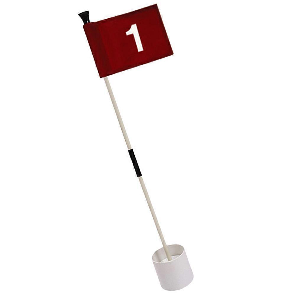 Golfing Practicing Flag Kit Golfing Training Aid Backyard Golf Practice Cylindrical Waterproof 1Set