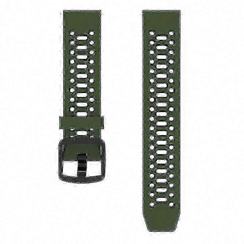 Dual Color 20mm Silicone Watch Band for Coros Pace 2 & Garmin Vivoactive 5/Active 5/Venu Sq 2