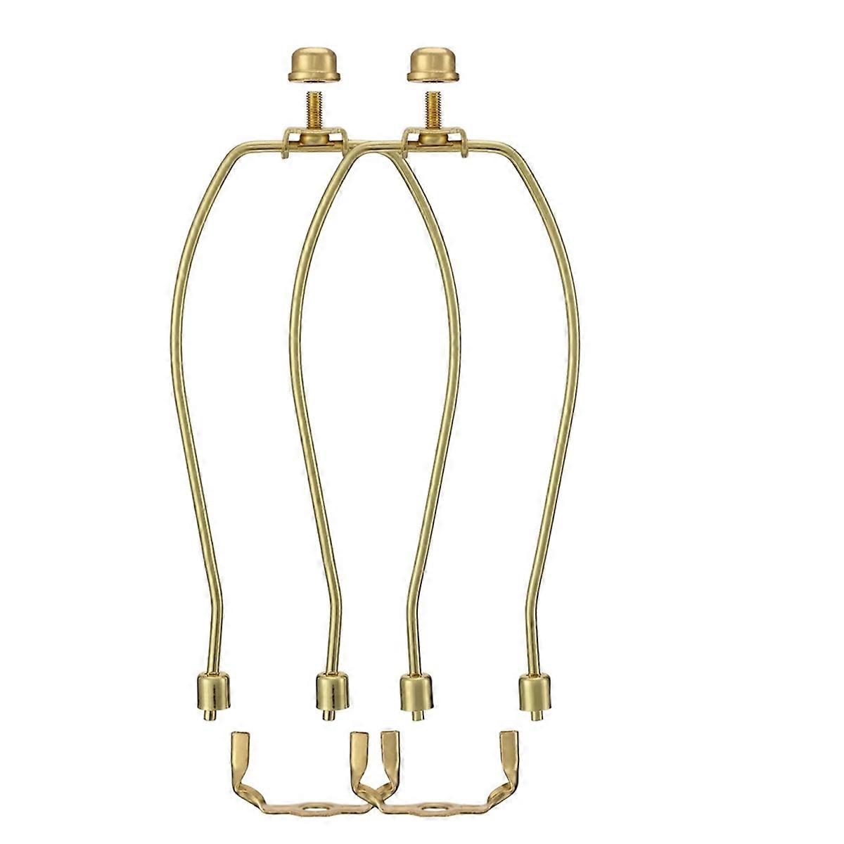 8 Inch Lamp Harp 2 Sets, Detachable Shade Holder for Table Lamps, with 3/8 Standard Saddle and Lamp