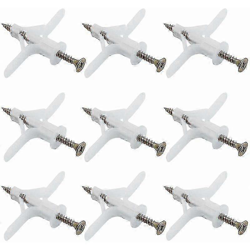 50 Plastic Expansion Anchors Set for Most Light Walls and Plasterboard